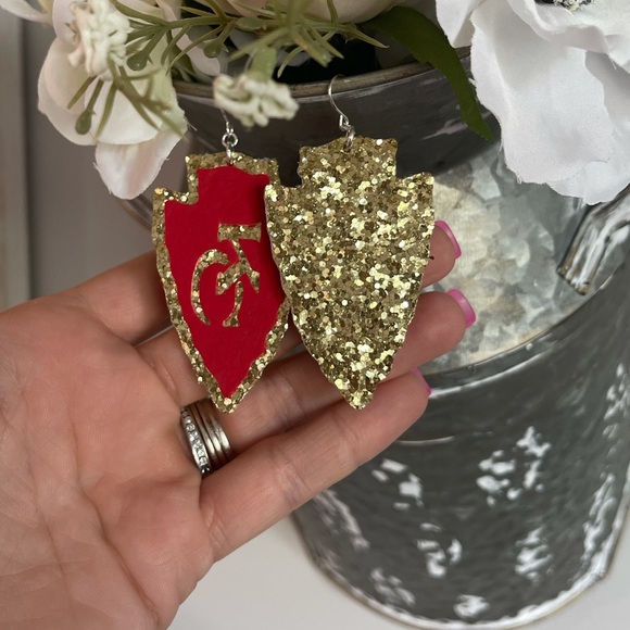 KC Chiefs earrings - Picture 6 of 6